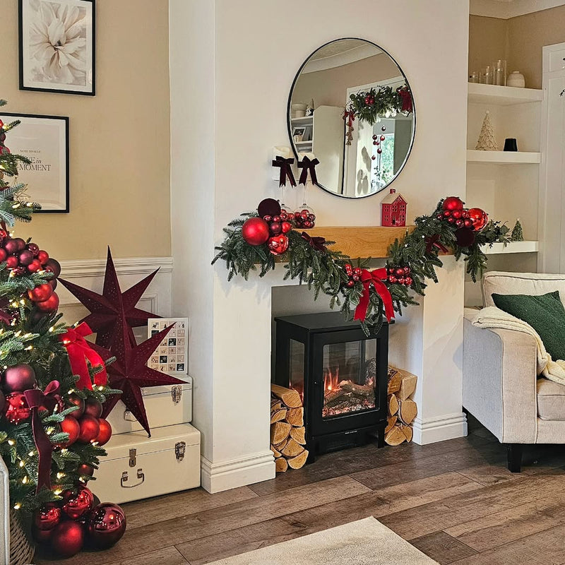 electric log burner in living room 