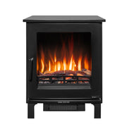 electric log burner on white background 