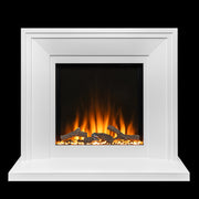 fire with flame and white surround 