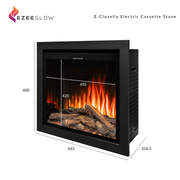 Ezee Glow E-Clovelly Electric Stove dimensions 