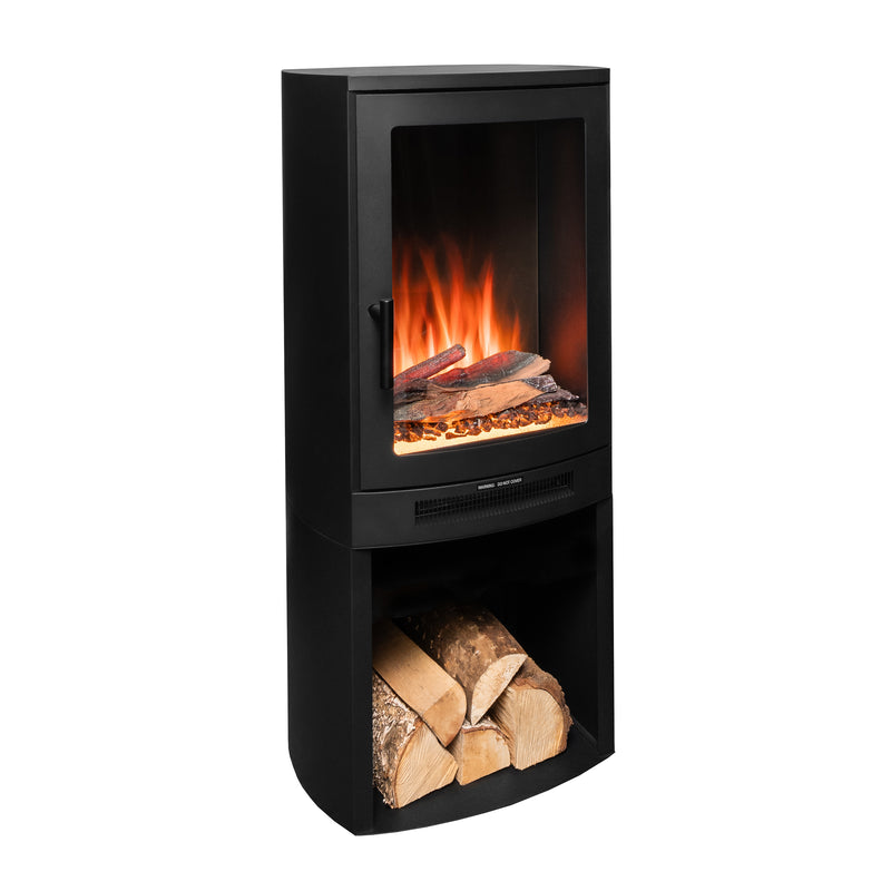 Ezee Glow E-Solera Electric Freestanding Stove With Log Store 1.9kW on white background