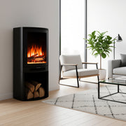 Ezee Glow E-Solera Electric Freestanding Stove With Log Store 1.9kW in living room setting