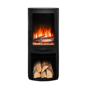 Ezee Glow E-Solera Electric Freestanding Stove With Log Store 1.9kW on white background front facing