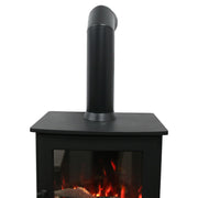 Ezee Glow Electric Stove and pipe in white background