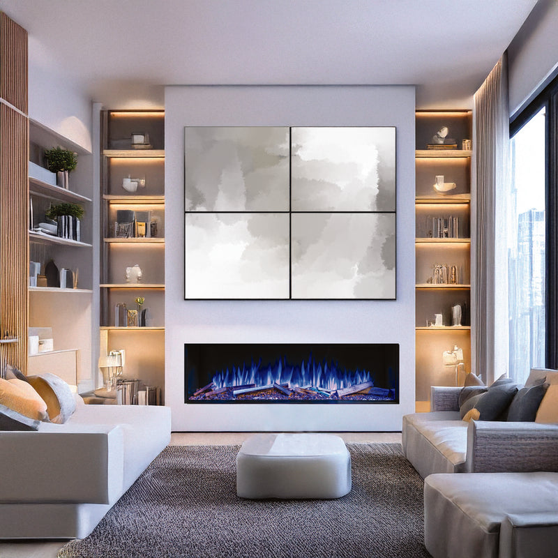 Ezee Glow Expanse electric fire in living room 