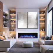 Ezee Glow Expanse electric fire in living room 