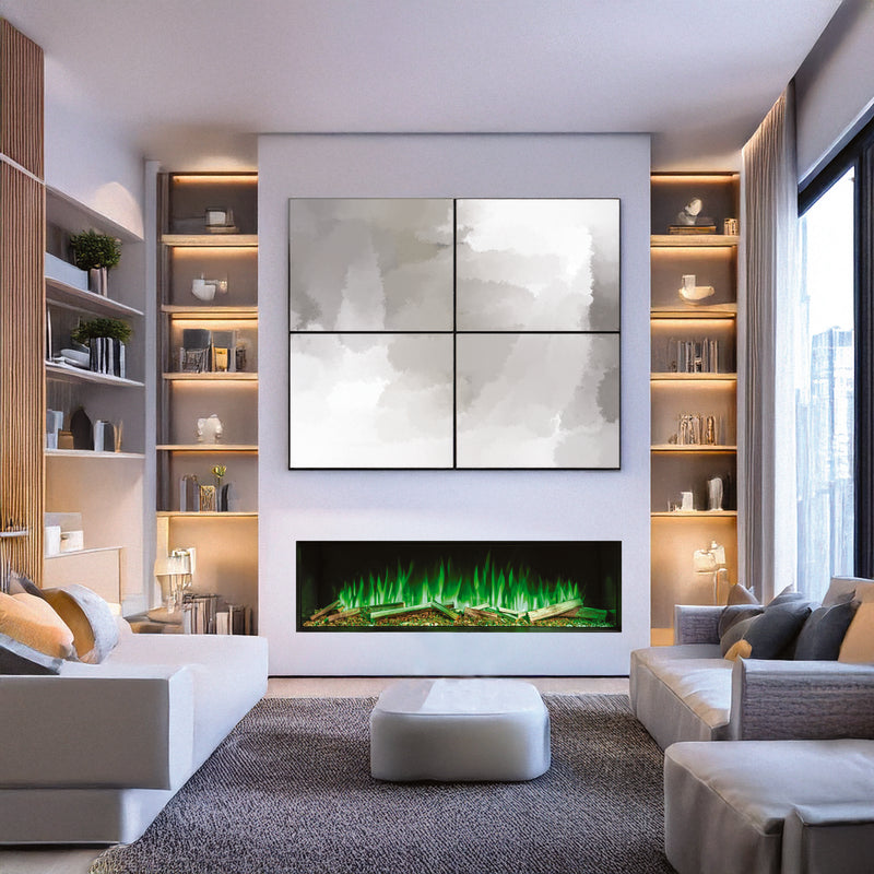 Ezee Glow Expanse electric fire in living room 