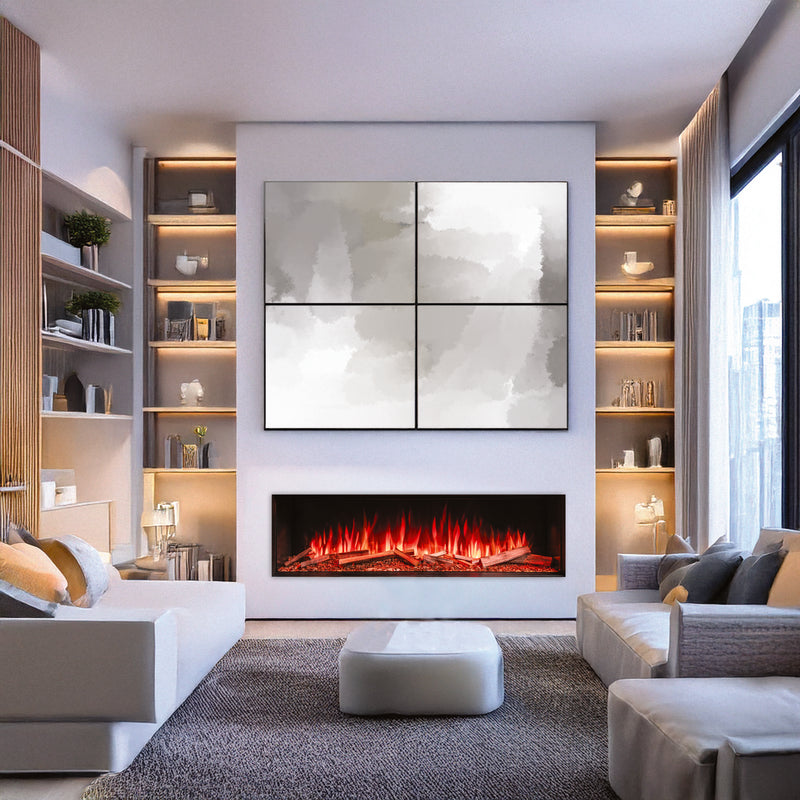 Ezee Glow Expanse electric fire in living room 