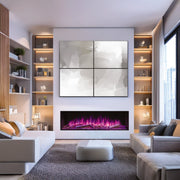Ezee Glow Expanse electric fire in living room 