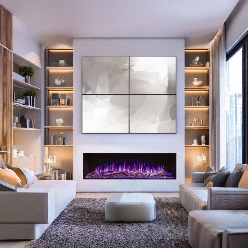 Ezee Glow Expanse electric fire in living room 