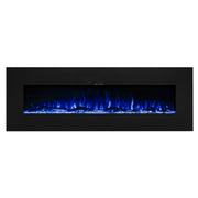 Ezee Glow Grand Zara electric fire on white background with blue flame 