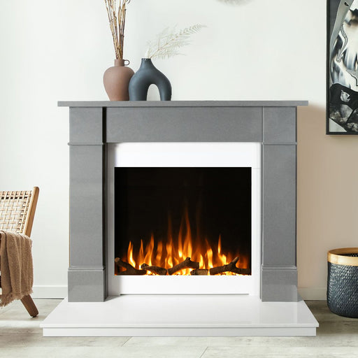 Ezee Glow Naxos electric fire in living room 