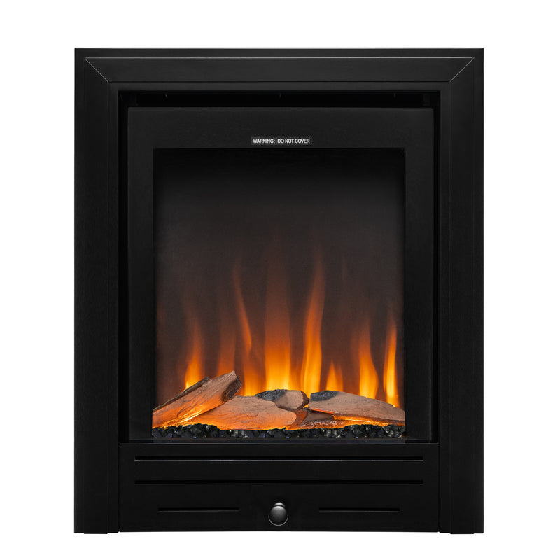 electric fire on white background with flame 