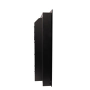 Ezee Glow Pulse Widescreen Black Inset Electric Fire With Metal Trim side view on white background