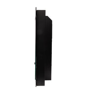 Ezee Glow Pulse Widescreen Black Inset Electric Fire With Metal Trim side view of fire on white background