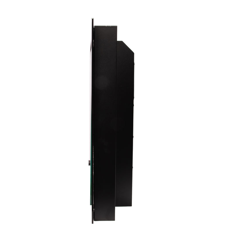 Ezee Glow Pulse Widescreen Black Inset Electric Fire With Metal Trim side view of fire on white background