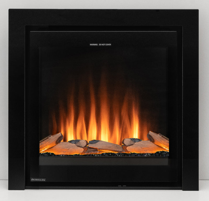Ezee Glow Pulse Widescreen Black inset Electric Fire With  Glass Trim