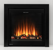 Ezee Glow Pulse Widescreen Black inset Electric Fire With  Glass Trim on white background