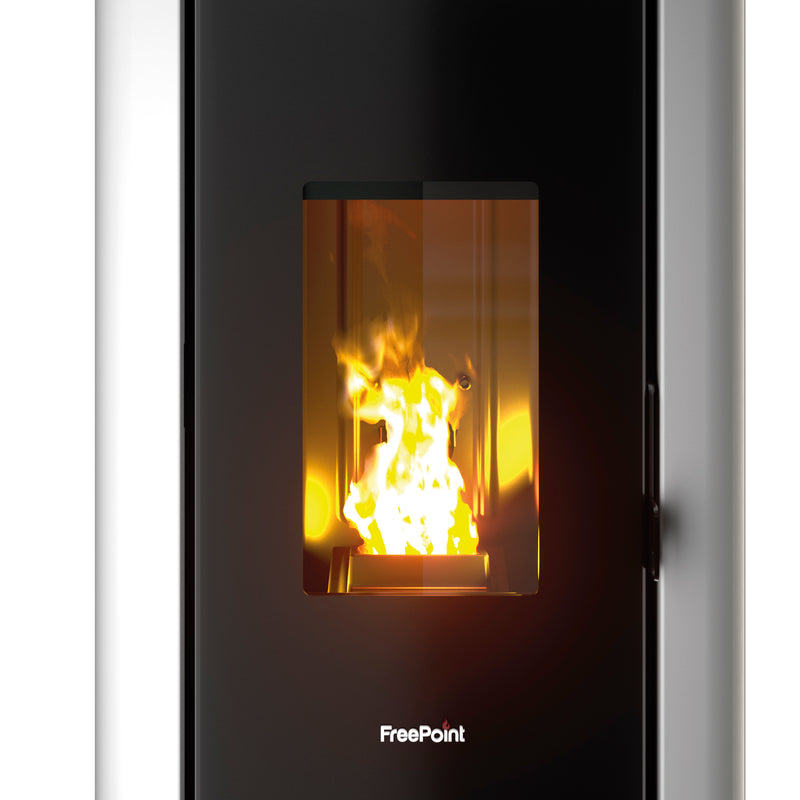 White Freestanding Pellet Stove