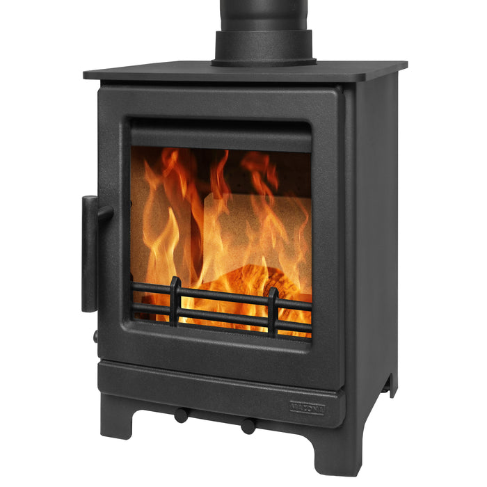 Mazona Ripley 5kW Black Edition Multifuel Woodburning Stove, Freestanding, Eco Design Approved, Defra Approved