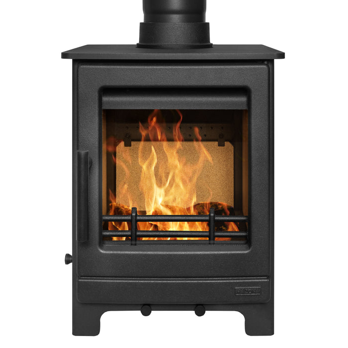 Mazona Ripley 5kW Black Edition Multifuel Woodburning Stove, Freestanding, Eco Design Approved, Defra Approved