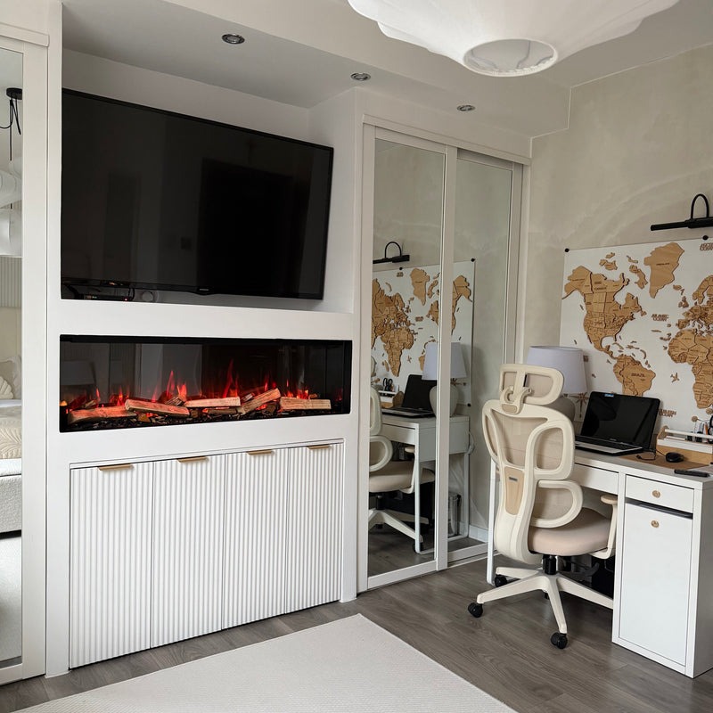 Ezee Glow Expanse 50" Built-In Media Wall Electric Fire