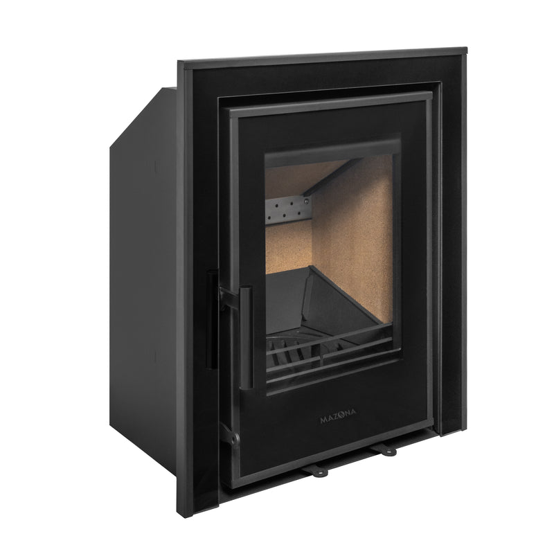 Mazona Clovelly 400 5kW 3 Sided Glass Trim Stove, Multifuel, Woodburning, Cassette, Inset, Eco Design Approved, Defra Approved