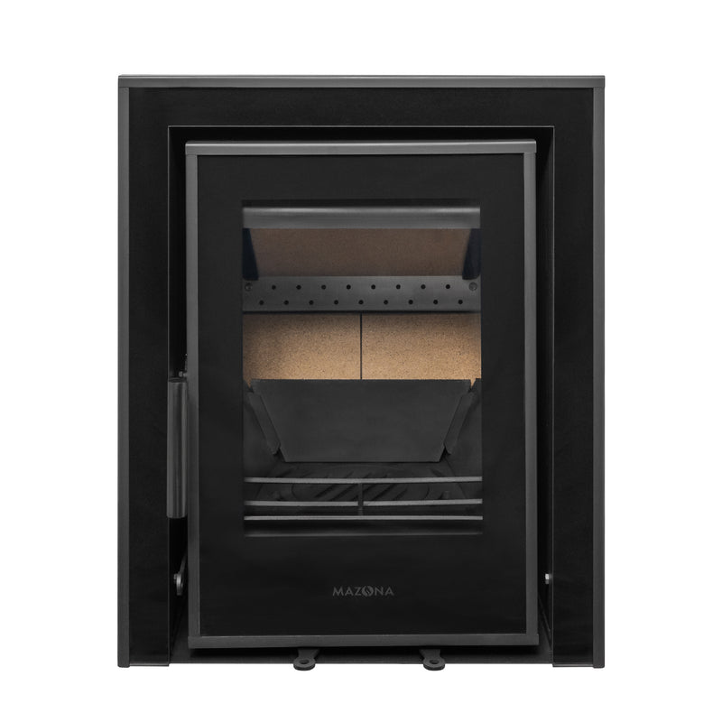 Mazona Clovelly 400 5kW 3 Sided Glass Trim Stove, Multifuel, Woodburning, Cassette, Inset, Eco Design Approved, Defra Approved