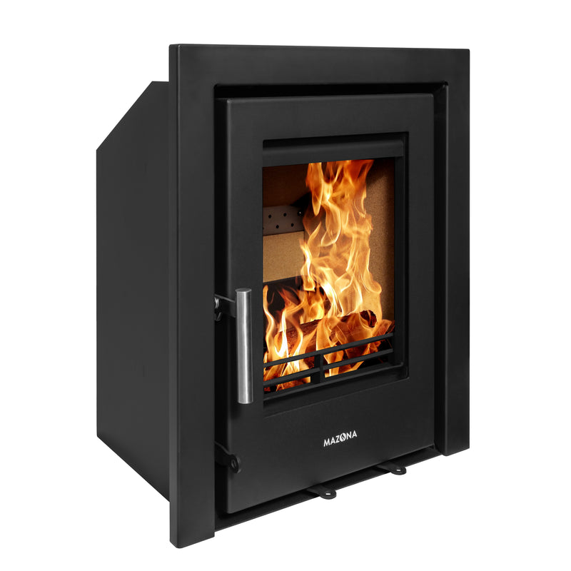 Mazona Clovelly 400 5kW Steel 3 Sided Trim Stove, Multifuel, Woodburning, Cassette, Inset, Eco Design Approved, Defra Approved