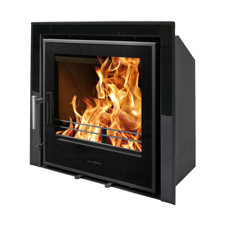 Mazona Clovelly 550 6kW 3 Sided Glass Trim Stove, Multifuel, Woodburning, Cassette, Inset, Eco Design Approved, Defra Approved