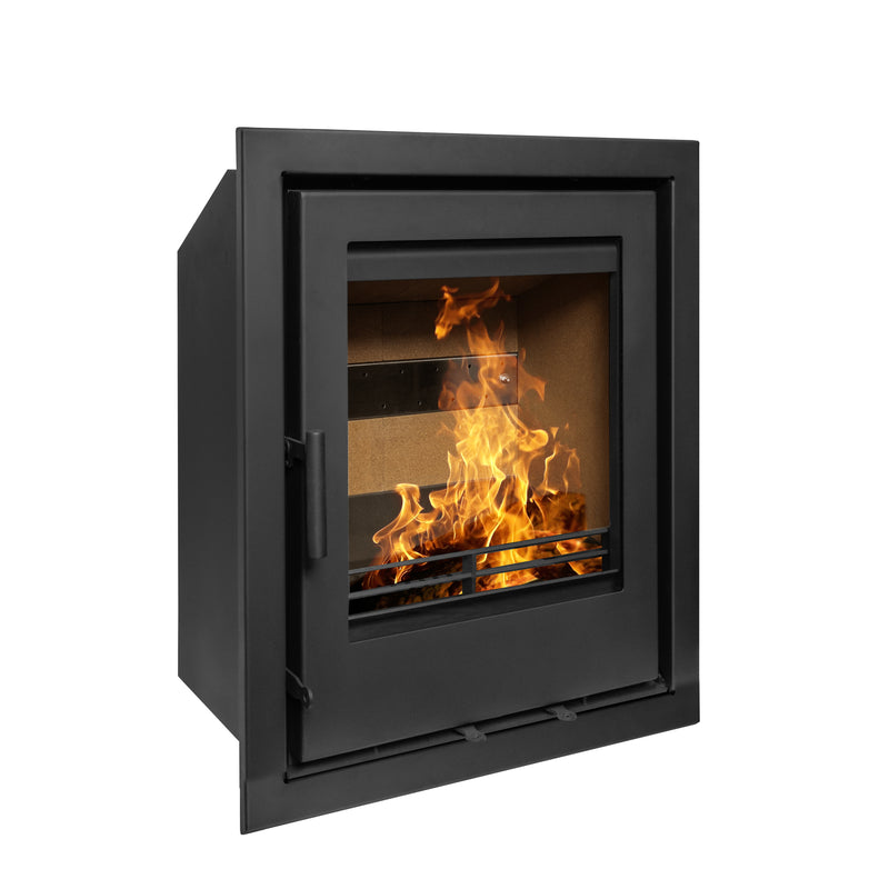 Mazona Clovelly 750 5kW Steel 4 Sided Trim Stove, Multifuel, Woodburning, Cassette, Inset, Eco Design Approved, Defra Approved