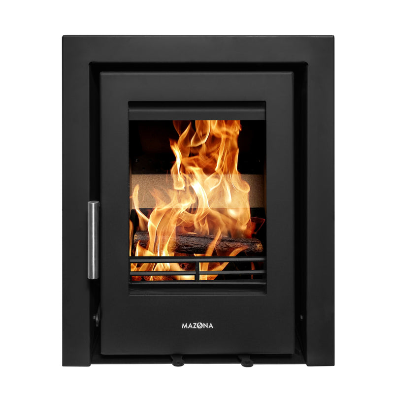 Mazona Clovelly 400 5kW Steel 3 Sided Trim Stove, Multifuel, Woodburning, Cassette, Inset, Eco Design Approved, Defra Approved