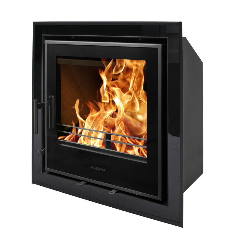 Mazona Clovelly 550 6kW 4 Sided  Glass Trim Stove, Multifuel, Woodburning, Cassette, Inset, Eco Design Approved, Defra Approved