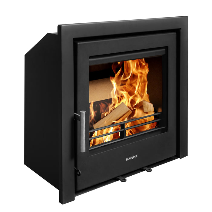 Mazona Clovelly 550 6kW Steel 3 Sided Trim Stove, Multifuel, Woodburning, Cassette, Inset, Eco Design Approved, Defra Approved