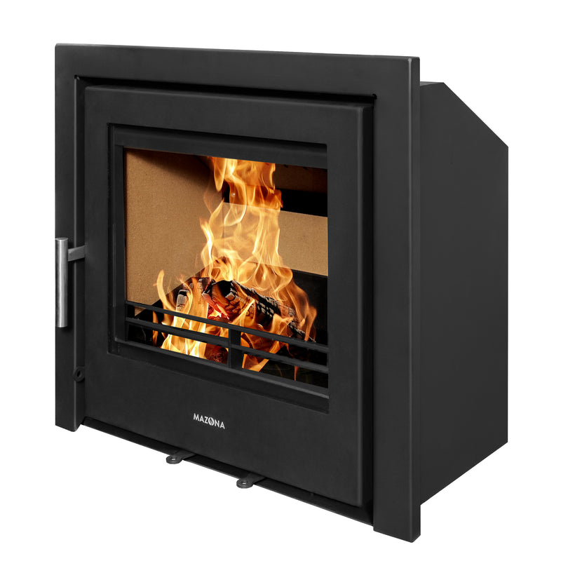 Mazona Clovelly 550 6kW Steel 3 Sided Trim Stove, Multifuel, Woodburning, Cassette, Inset, Eco Design Approved, Defra Approved
