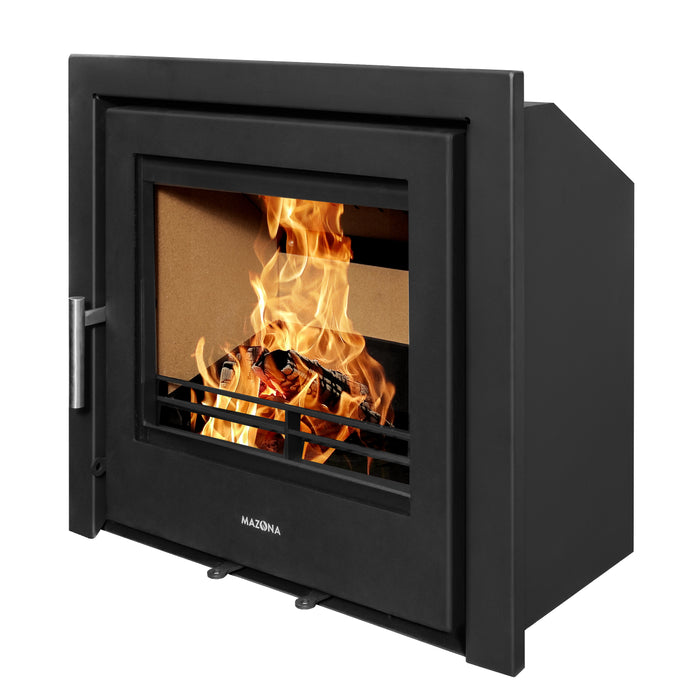 Mazona Clovelly 550 6kW Steel 3 Sided Trim Stove, Multifuel, Woodburning, Cassette, Inset, Eco Design Approved, Defra Approved