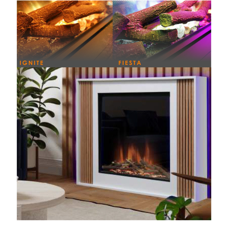Evonic Rivera 125 Electric Fire Suite in living room 