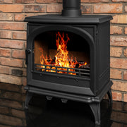 Mazona Albourne Multifuel Stove on red brick background 