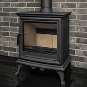 Mazona Bedford multifuel stove on grey tiles 