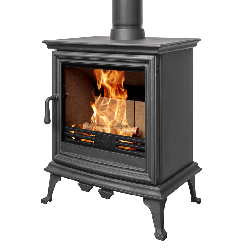 Mazona Bedford multifuel stove on white background 