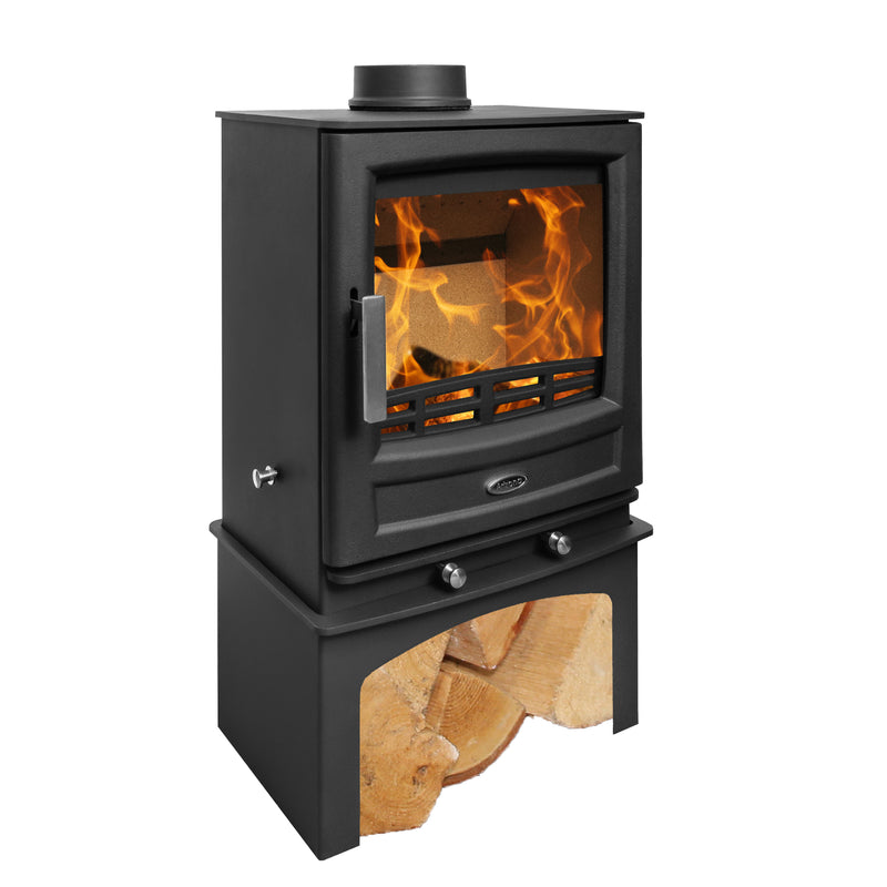 Arizona A05 5kW Eco Design Multi-Fuel Stove And log Store