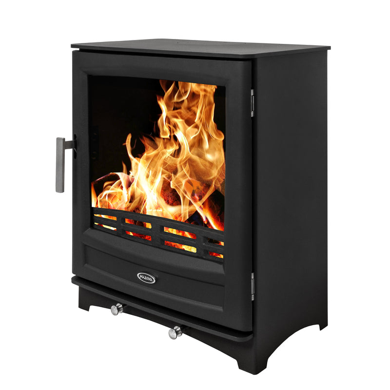 Arizona, A07 Eco, 7kW, Stove, Multi-Fuel Stove, Free Standing, Eco Design Approved, Defra Approved side view on white background