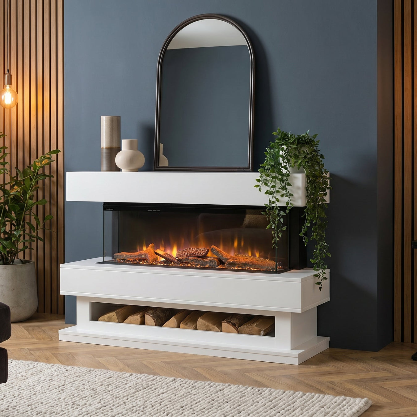 Ezee glow Aura electric fire in living room 
