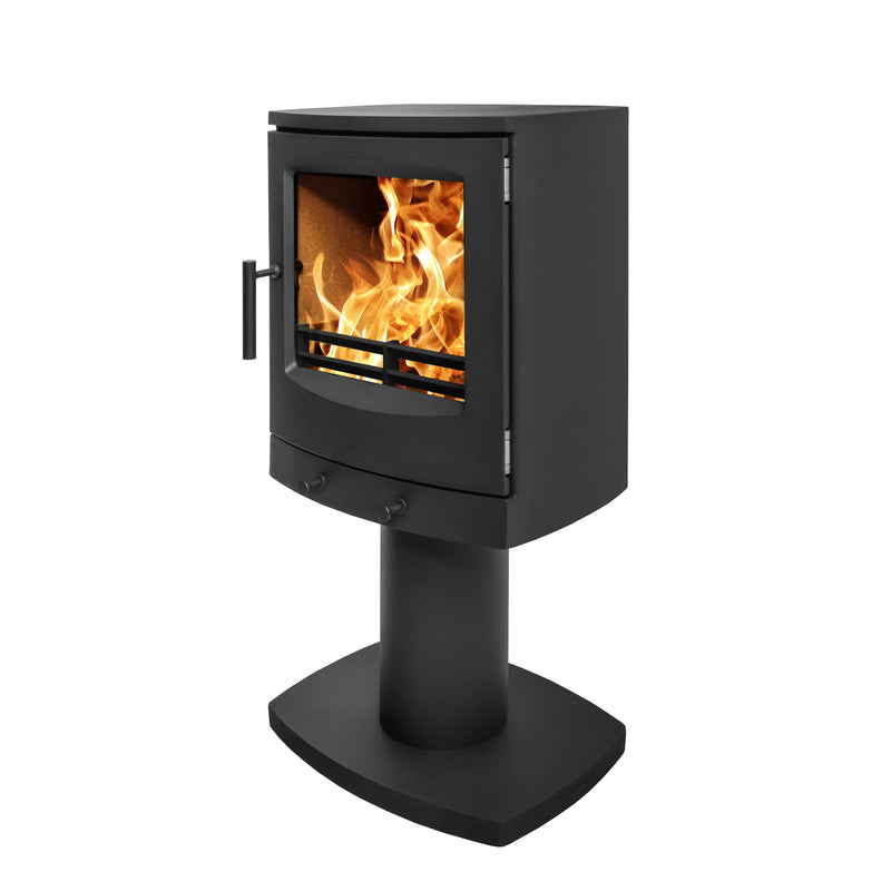 Mazona Eco Crewe 5kW Stove, Multifuel, Woodburning, Pedestal, Freestanding, Eco Design Approved, Defra Approved