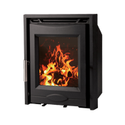 multifuel stove with flame 