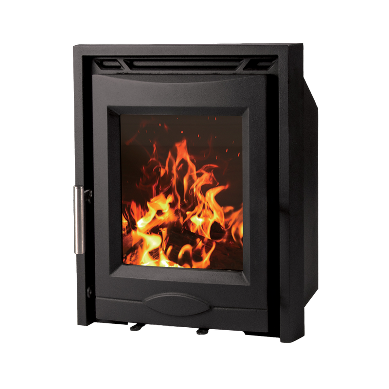 multifuel stove with flame 