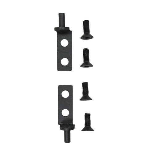 black Mazona Eco Albourne door hinge set in white background