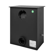 Behind of Black Mazona Multifuel Woodburning Stove