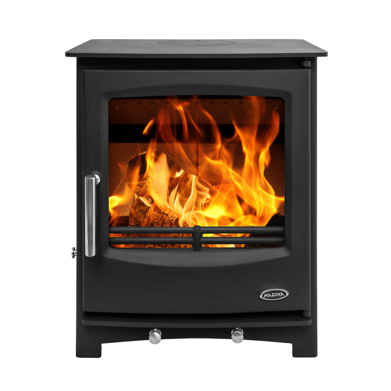 Black Mazona Multifuel Woodburning Stove