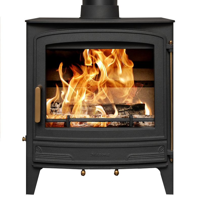 Mazona Warwick multifuel stove on white background 